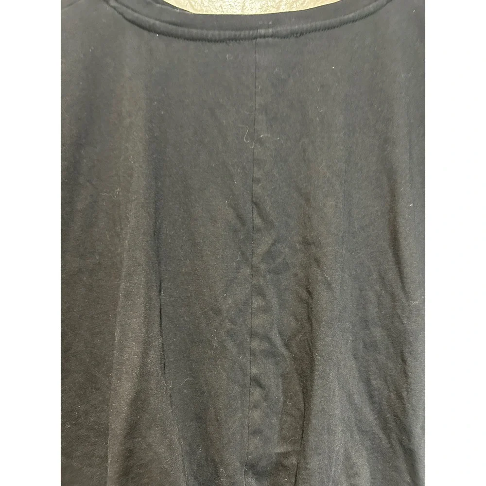 Hyfve Womens Black Bubble Hem Batwing Short Sleeve Cropped Top Size M - Picture 6 of 7